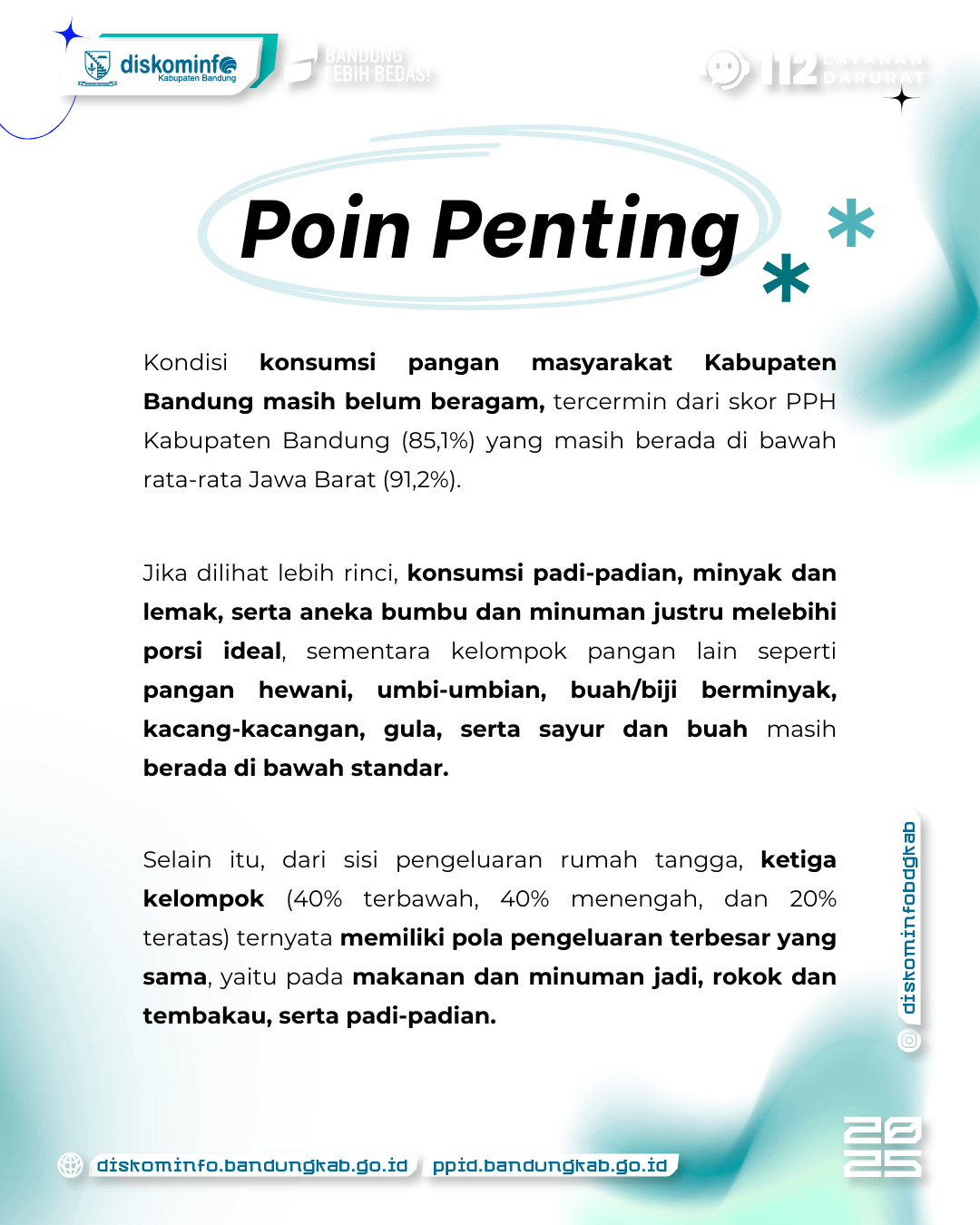 Konsumsi Pangan Belum Beragam, Skor PPH Perlu Ditingkatkan 7 - Portal Satu Data Kab. Bandung